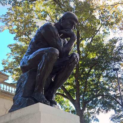"The Thinker" outside the Rodin Museum. "The Thinker" outside the Rodin Museum.
