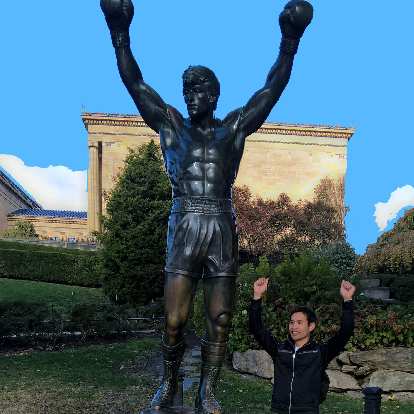The Rocky statue with Felix Wong. The Rocky statue with Felix Wong.