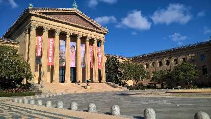 The courtyard at the Philadelphia Museum of Art.