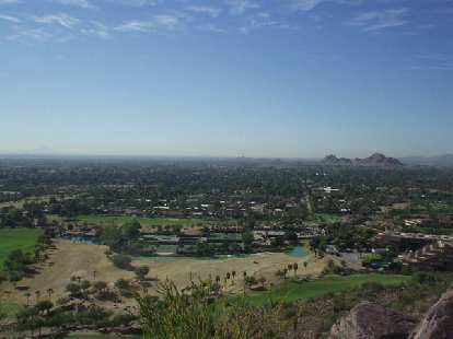 Scottsdale down below -- where residents are predominantly older and very wealthy -- had numerous golf courses and expensive homes.