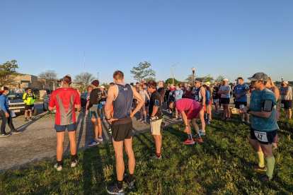 Runners at the start of the 2021 Pine Tree Marathon. Runners at the start of the 2021 Pine Tree Marathon.