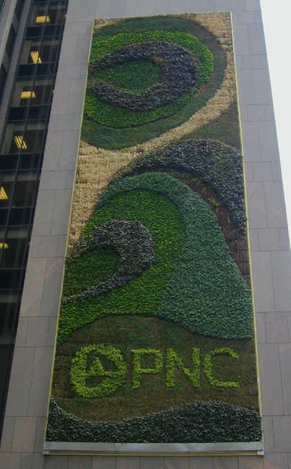 The world's largest living greenwall at One PNC Plaza. (21 Jul 2014) The world's largest living greenwall at One PNC Plaza.