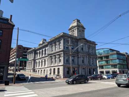 The United States Custom House in downtown Portland, Maine.