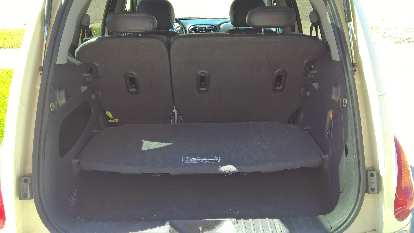 The PT Cruiser's parcel shelf in the middle position.