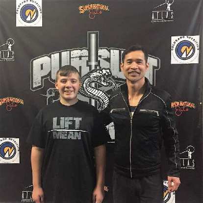 My friend's 13-year-old son Nathan and me during Pursuit Power 2020. Photo: Jennifer Weinert. My friend's 13-year-old son Nathan and me during Pursuit Power 2020.