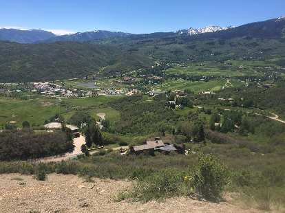 The view of Snowmass from the 6.7-mile Red loop during the 2017 Ragnar Trail Relay.
