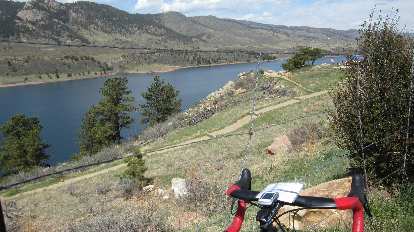 [Mile 44] Making a pit stop at Rotary Park by the Horsetooth Reservoir.