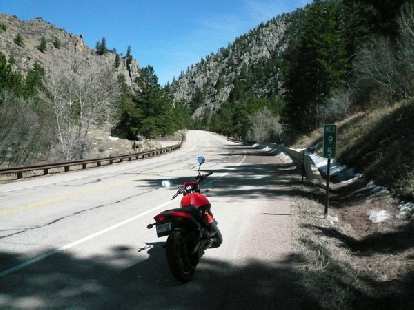 ... but was happy to get back on pavement, especially through the gorgeous Poudre Canyon.