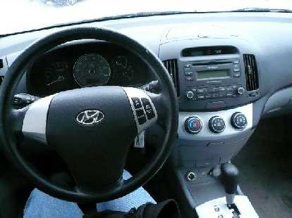 The stylish, high-quality interior of the Hyundai Elantra.