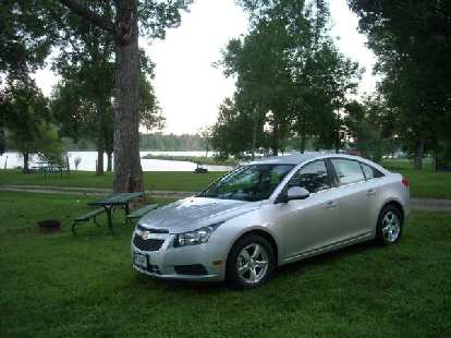 2011 Chevy Cruze was very Audi-like. Here it is at Rock Creek State Park, Iowa, en route to Boston from Northern Colorado.