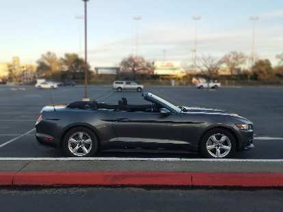 2017 Ford Mustang convertible in Sacramento, California.