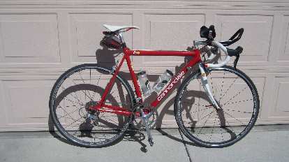 Back home with my trusty, red Cannondale 3.0.