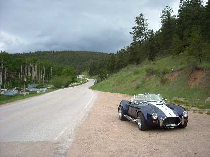 Halfway up Rist Canyon, I spotted this Shelby Cobra.