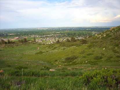 Fort Collins down below.  One day I should ride these MTB trails going down to it.