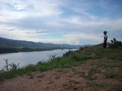 Looking out at the Horsetooth Reservoir at Rotary Park.