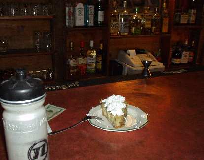 [Mile 90, 11:06 a.m.] Here I had a piece of banana creme pie -- 