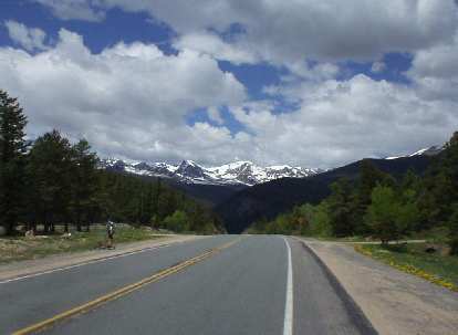 [Mile 97, 11:34 a.m.] Glorious world-class descent on Hwy 7 through St. Vrain Canyon!