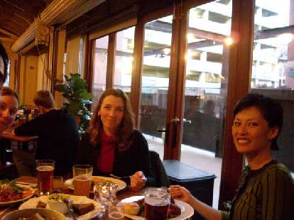 Having dinner with Lisa, Tori and Ida at the Wynkoop brewery in Denver.