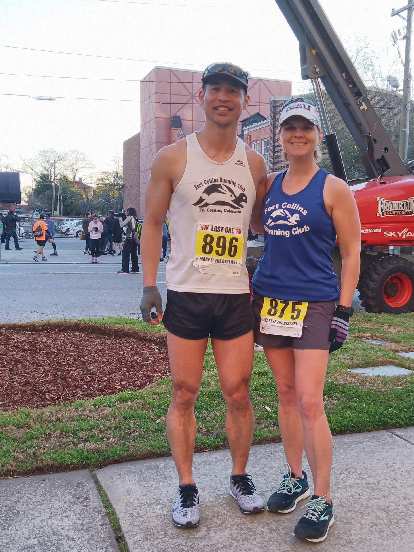 Felix Wong and Mel Sirois representing the Fort Collins Running Club at the 2020 Run Hard Columbia Marathon. Felix Wong and Mel Sirois representing the Fort Collins Running Club at the 2020 Run Hard Columbia Marathon.