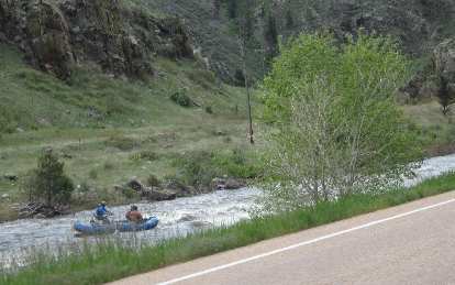 Rafters along the Poudre River, May 2015. Rafters along the Poudre River, May 2015.