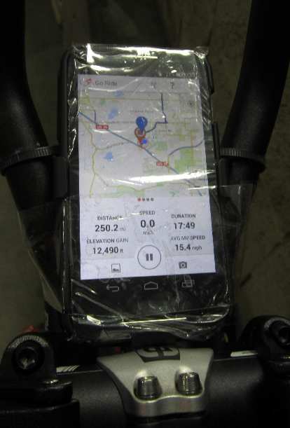 Motorola Moto E, RideWithGPS, data for Rustic 400km Brevet