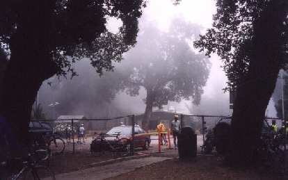 The lunchstop at Mile 65.  Note how even in the middle of the day the fog was very persistent.