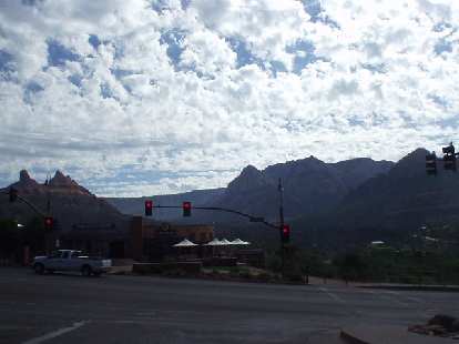 Sedona had something of a downtown, with strict building codes so that even stores like Safeway and McDonalds (not shown) fit in with the "red rock" theme.