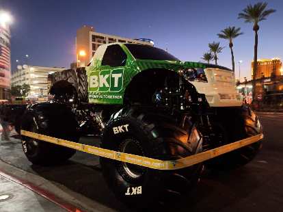 Big green truck by BKT. 