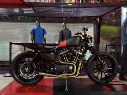A custom Harley-Davidson Sportster. A custom Harley-Davidson Sportster.