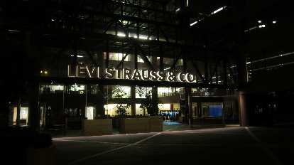 We went by the Levi Strauss & Co. building.