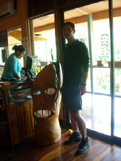 Felix Wong inside the gift shop at the Sloth Sanctuary. Felix Wong inside the gift shop at the Sloth Sanctuary.