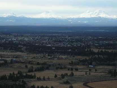 The Cascades in the distance.