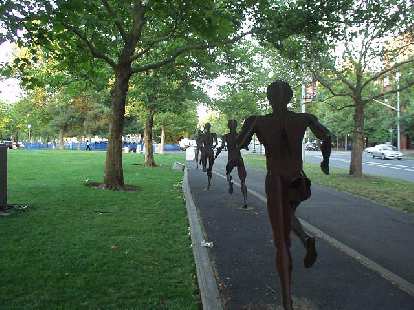 At Riverfront Park, there was this great motif of runners.