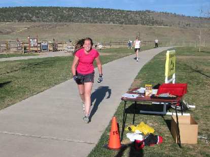 Melanie was closing in fast, by Kelly dug deep and sprinted to hang on for the win! Photo: Ellen Silva. Melanie was closing in fast, by Kelly dug deep and sprinted to hang on for the win!