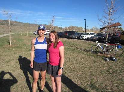 Together after the race. You can see our bikes in the background too. Photo: Katie Quatrano. Together after the race. You can see our bikes in the background too.