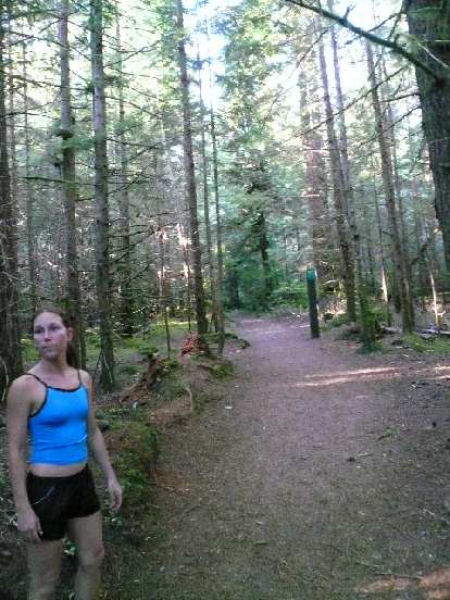 Lisa and I ran 5.2 miles on the Four Lakes Trail (including going by Alice Lake) which was awesome!