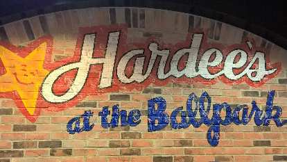 Wall at Hardee's at the Ballpark in St. Louis. Wall at Hardee's at the Ballpark in St. Louis.