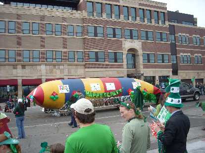 A St. Patrick's Day float.
