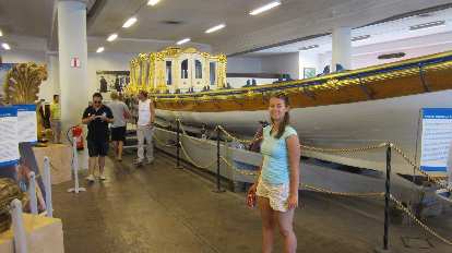 Katia in a ship museum southeast of the Vasa Museum. (28 Jul 2013) Katia in a ship museum southeast of the Vasa Museum.