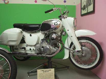 A Honda Dream from the 1960s, one of the most popular motorcycles in the world.
