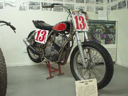 A 1989 Honda 500 that was raced by a young woman in South Dakota.