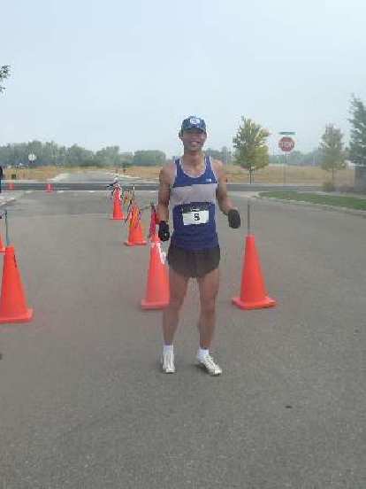 Finishing first in the Second Wind Fund Suicide Prevention 5k Run. Finishing first in the Second Wind Fund Suicide Prevention 5k Run.