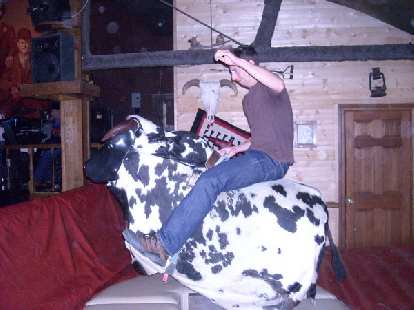Jon riding the bull. Jon riding the bull.