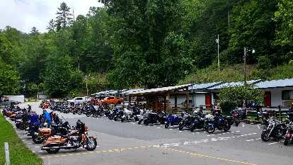 Motorcycles at Deals Gap.