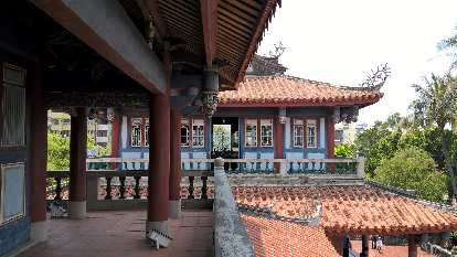 On the second floor of a building at Fort Provintia in Tainan City, Taiwan.