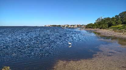 The northerly view from Wesley S. Henry Community Pier in Palm Harbor, Florida.
