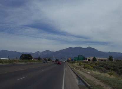 The mountains west of Taos as viewed from east of town. The mountains west of Taos as viewed from east of town.