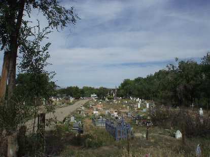 Adjacent to Taos is Taos Pueblo, an Indian reservation.  This is a gravesite there.