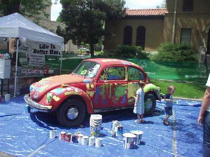 There were a few kids events, like painting this Beetle...