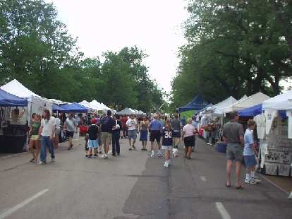 Lots of local food vendors and booths selling arts and crafts athe annual Taste of Fort Collins.